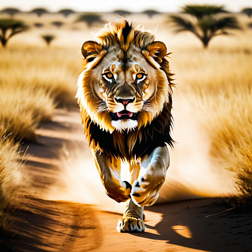 Dynamic GoPro Capture of a Lion Running