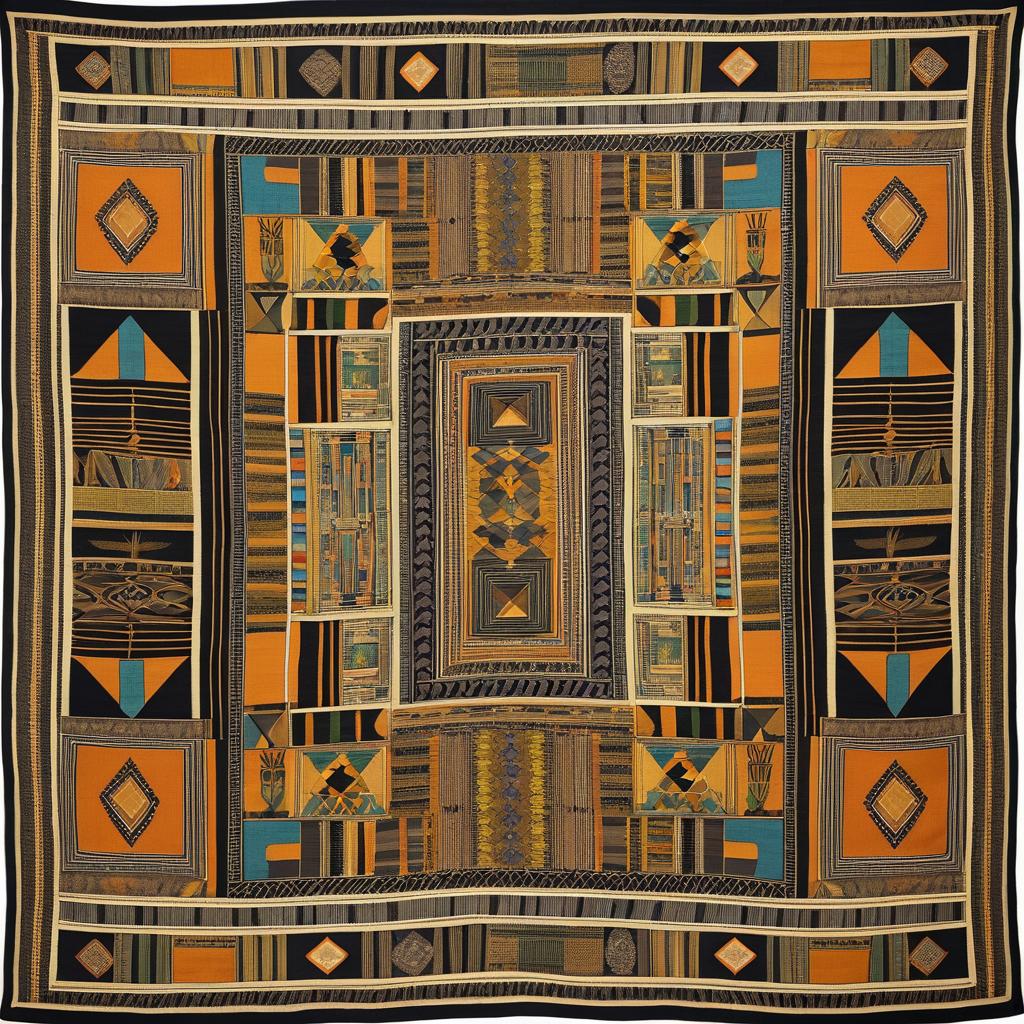 Vibrant Tapestry with Egyptian Motifs