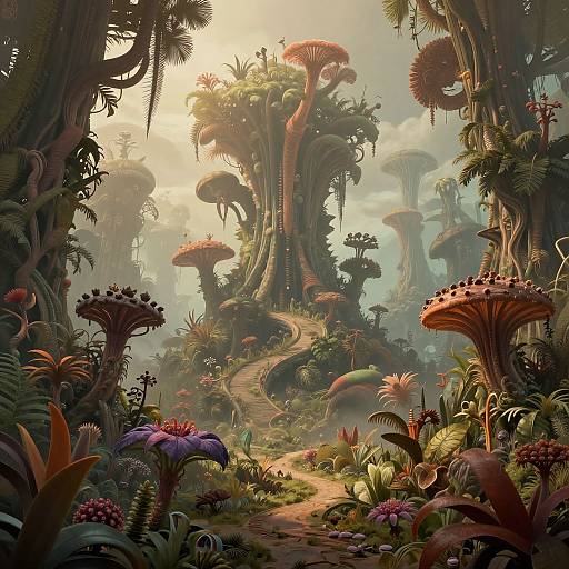 Moebius Style Alien Jungle