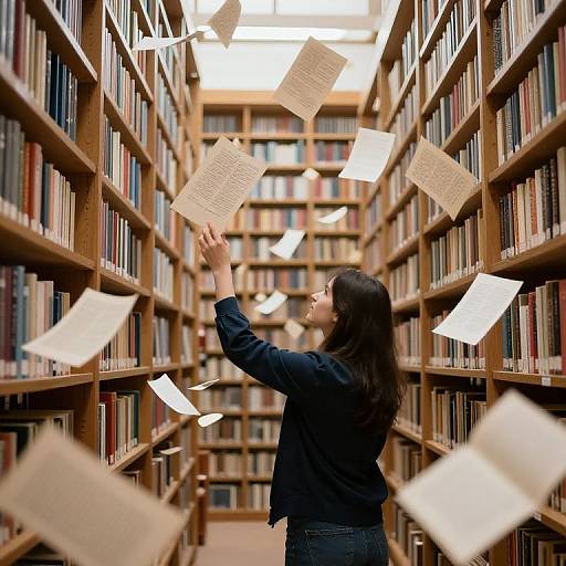 Librarian in a Floating Book City