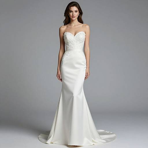 Elegant White Sheath Wedding Dress