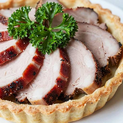 Vibrant Parsley-Topped Meat Pastry