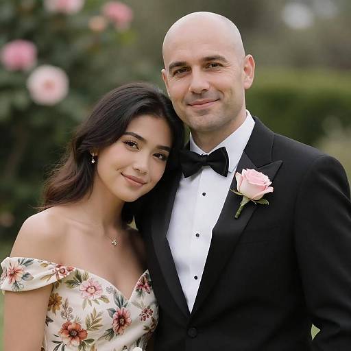 Elegant Couple in Floral Bliss