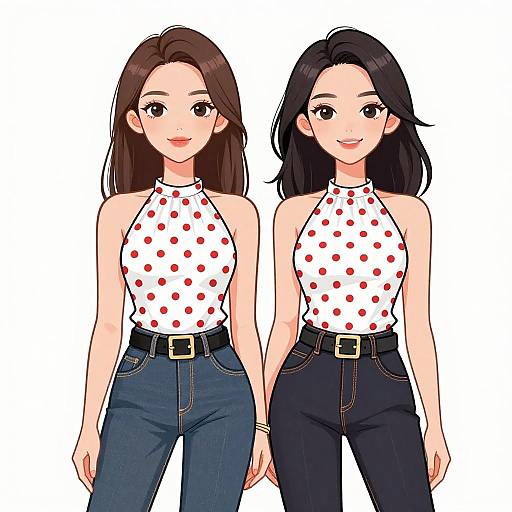 Smiling Woman in Casual Chic Outfit