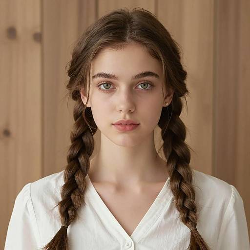 Young Woman with Braided Hair