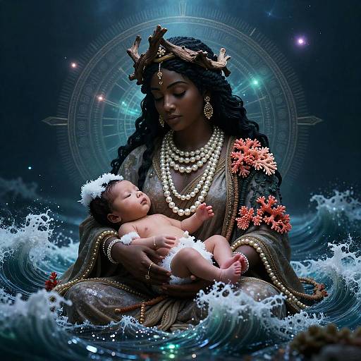 Yemaya's Sacred Ocean Embrace
