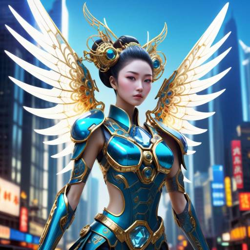 Futuristic Alien-Geisha in Mythical Setting