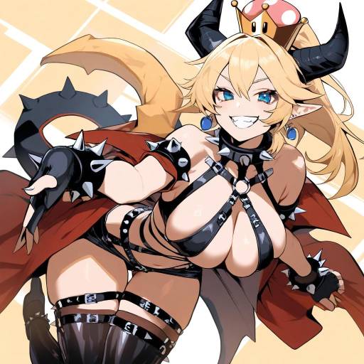 Blonde Mario Girl with Spiked Accessories