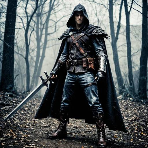 Dark Army Soldier in Hooded Costume