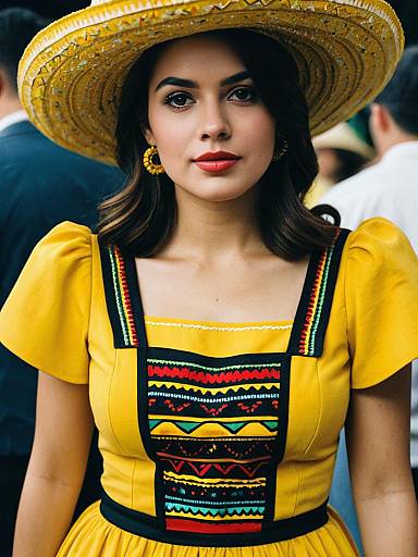 Woman in Taco Costume Dress