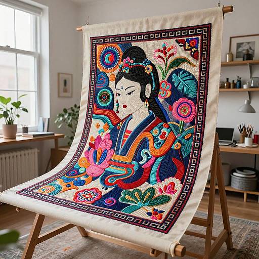 Intricate AI-Designed Art Tapestry