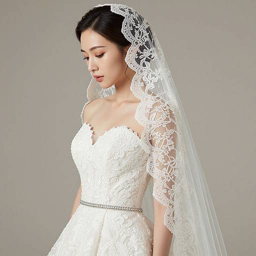 Elegant Bridal Portrait with Veil