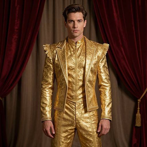 Man in Golden Star Costume