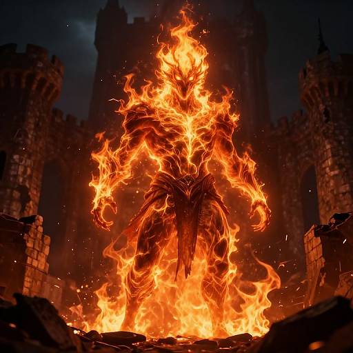 Incendium Fire Elemental in Ruins