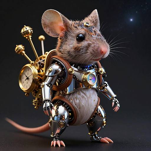 Luminescent Moonsteel Clockmaker Mouse Exosuit