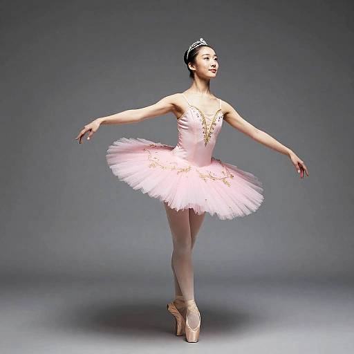 Adult Pink Ballerina in Studio