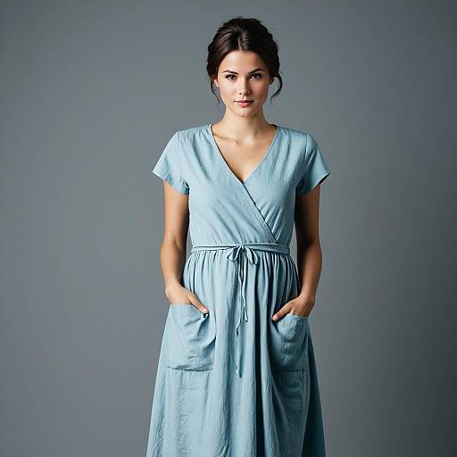 Stylish Nursing Dress Portrait in Studio