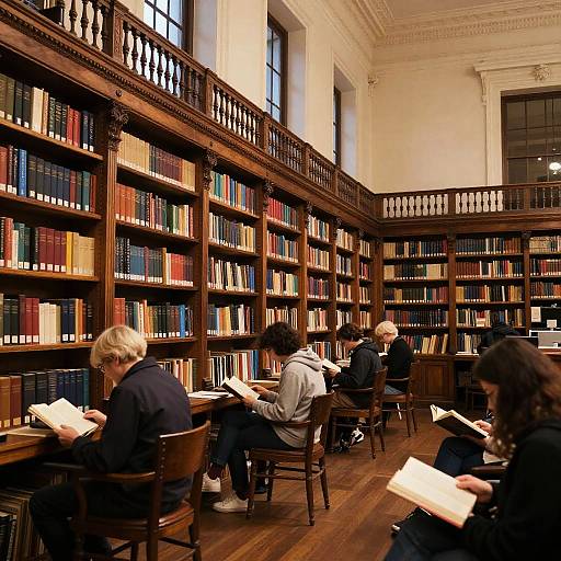 Cozy Public Library Interior Scene