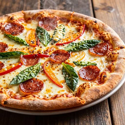 Close-Up of BJ's Signature Pizza