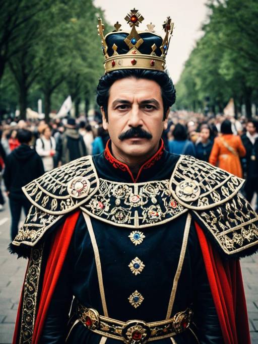 Royal Cosplay: Man in Queen King Outfit