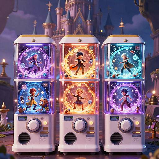 Fantasy Gachapon Interface with Magic