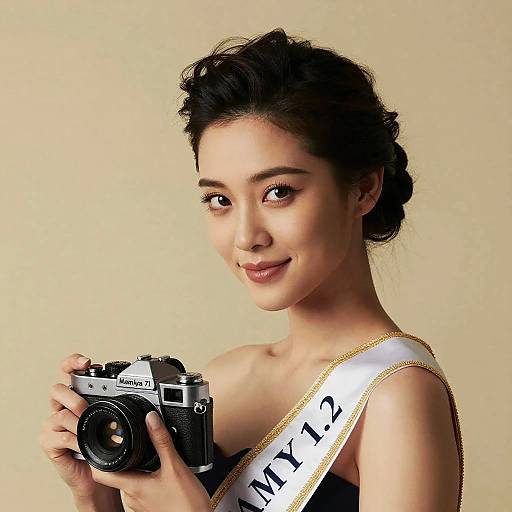 Elegant Woman with Upsweep Hair