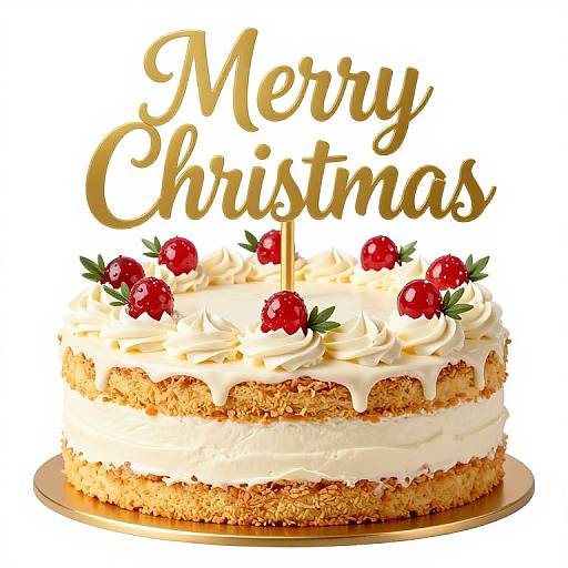Festive Christmas Cake with Topper