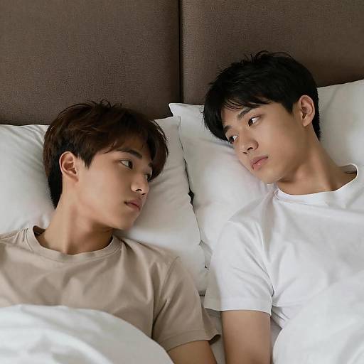 Intimate Moment Between Two Young Men