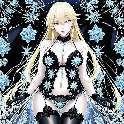Illustration of Artoria pendragon (lancer alter) (royal icing) (fate), fate (series) in the style of Takanashi ringo