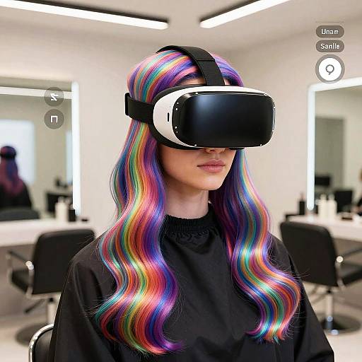 Virtual Reality Hair Color Transformation