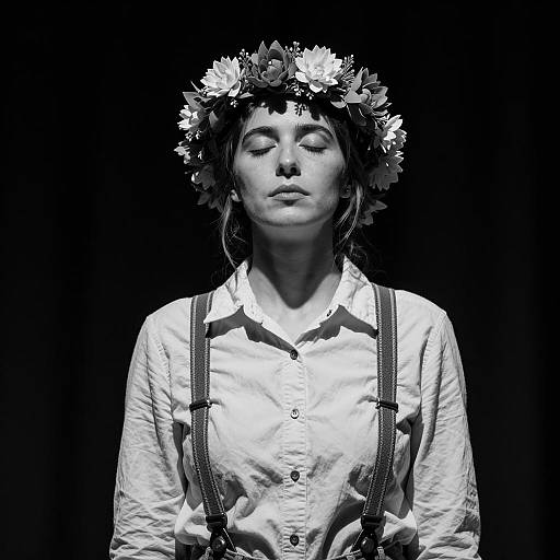 Elegant Woman in Spotlight Portrait