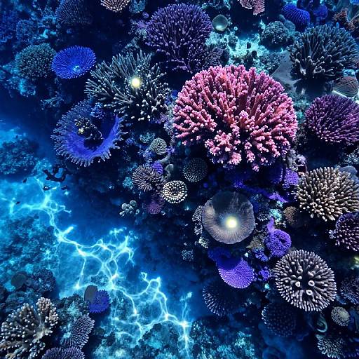 Ethereal Underwater Coral Bloom