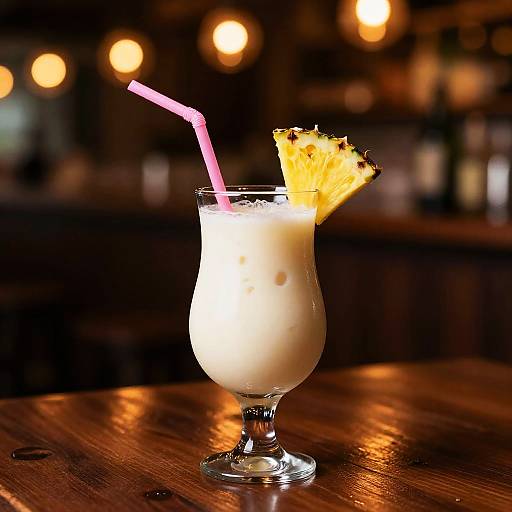 Creamy Tropical Cocktail with Pineapple