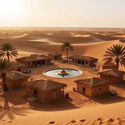 Golden Hour Bedouin Dune Encampment