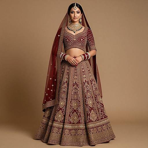 Realistic Lehenga Bridal Portrait