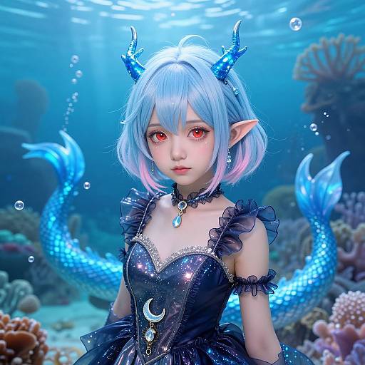 Elegant Aquatic Fantasy Portrait