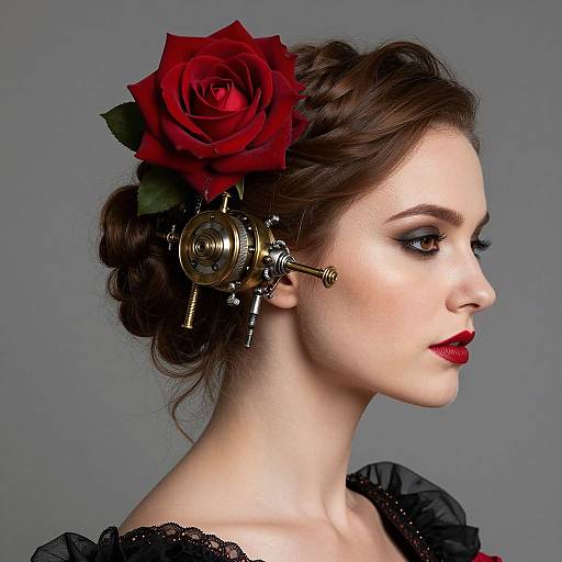 Steampunk Elegance with Mechanical Flair