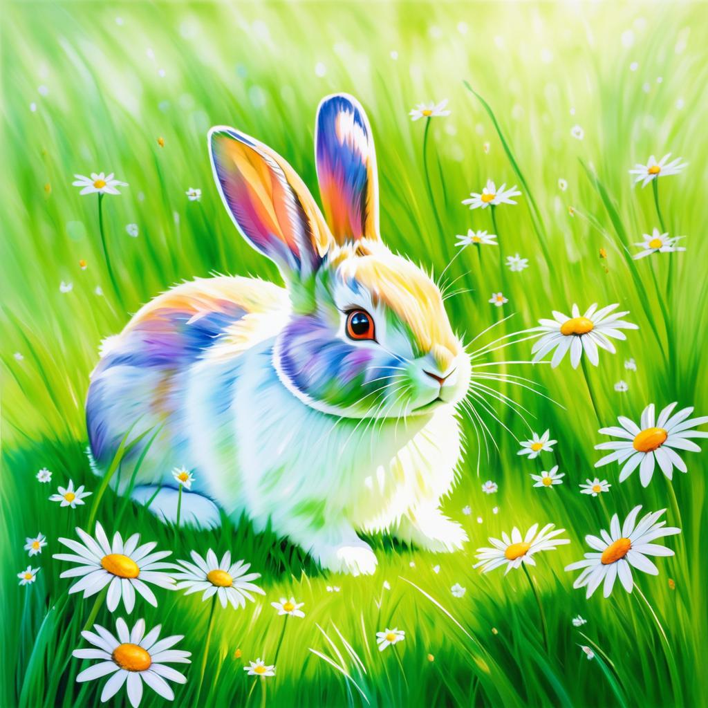 Charming Rabbit in a Sunny Glade