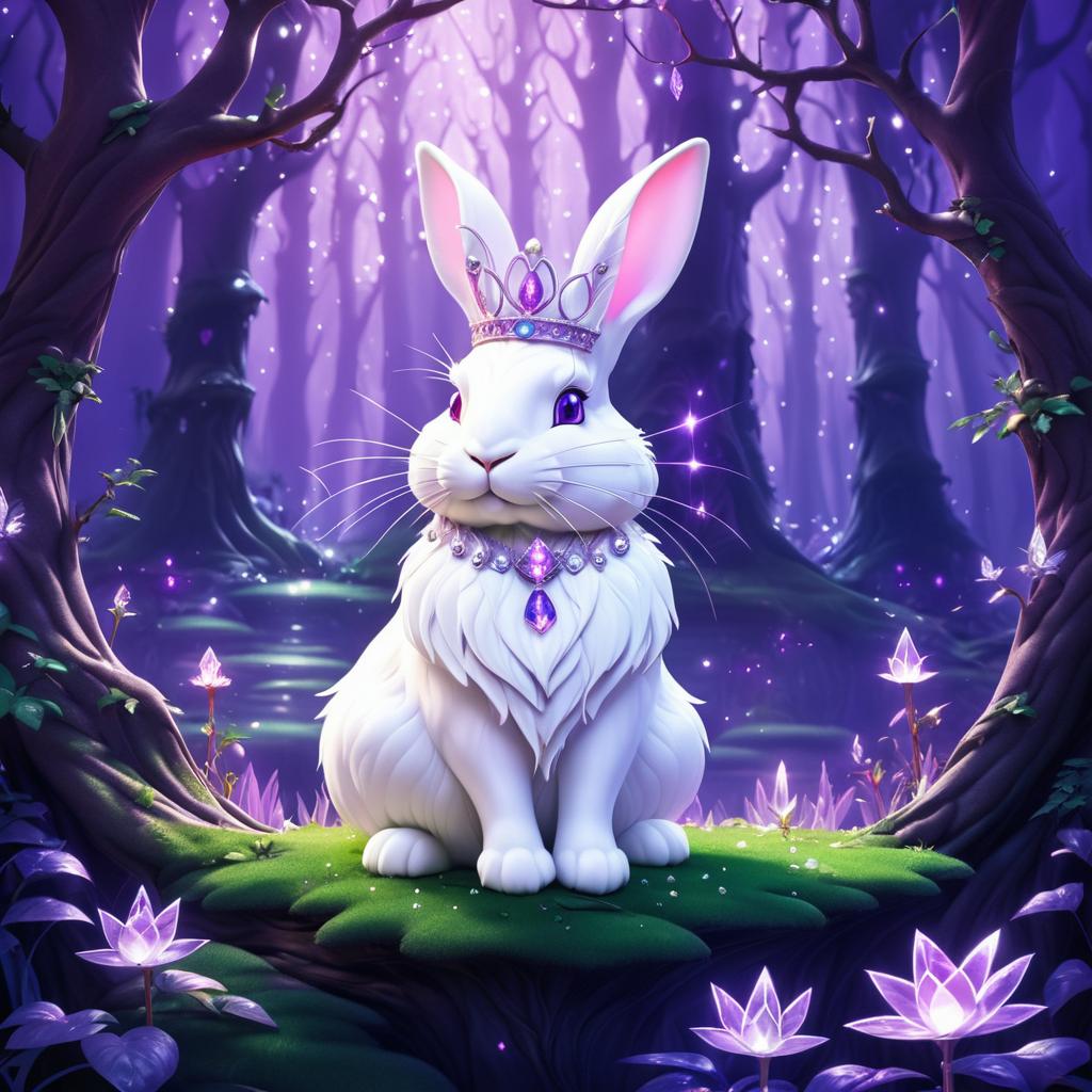 Regal Rabbit in a Magical Forest