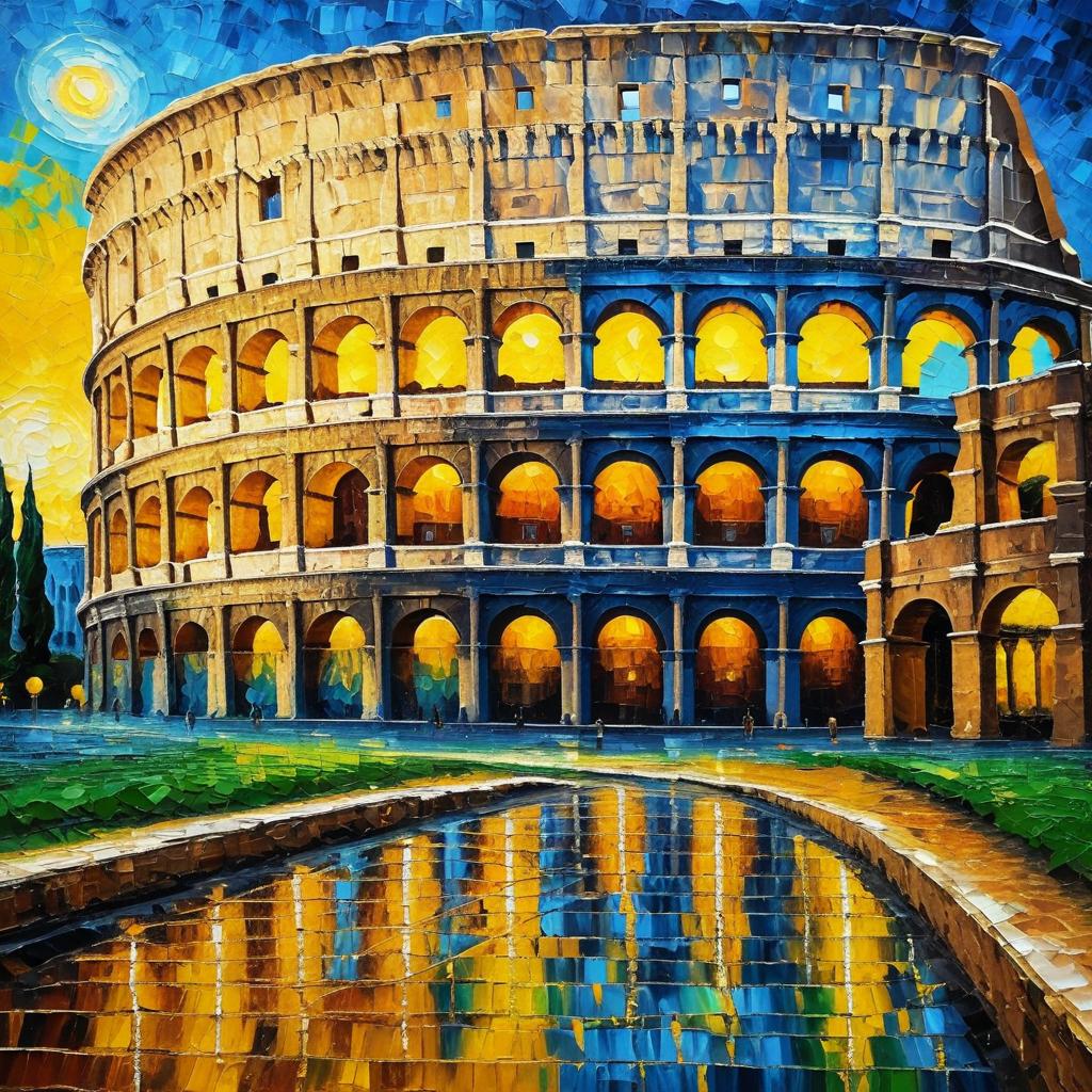 Van Gogh's Colosseum in Oil Paint