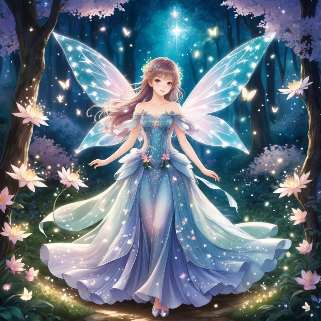 Enchanted Fairy in a Blossom Gown