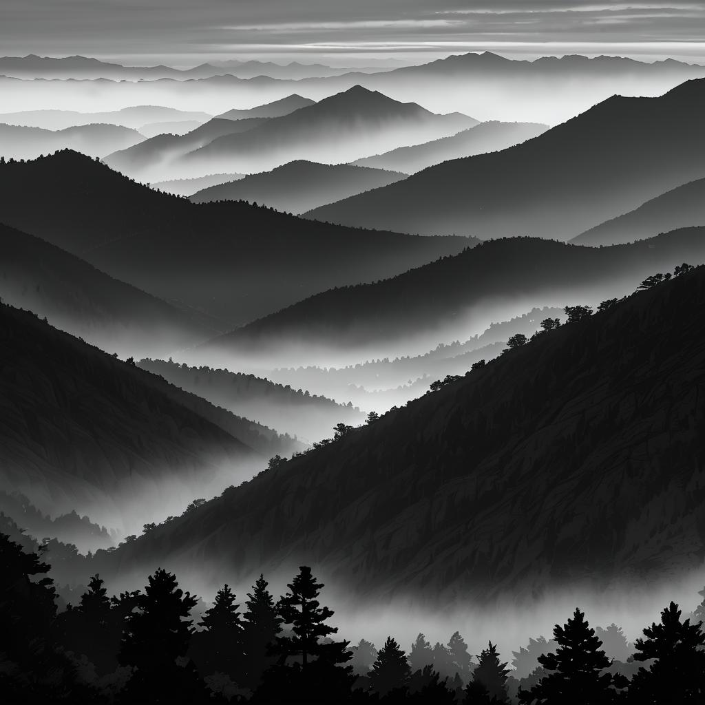 Misty Foothills and Craggy Mountains