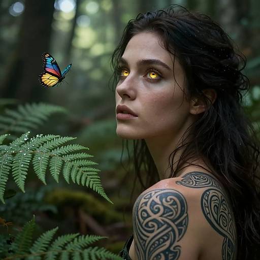 Enigmatic Celtic Mystic in Forest