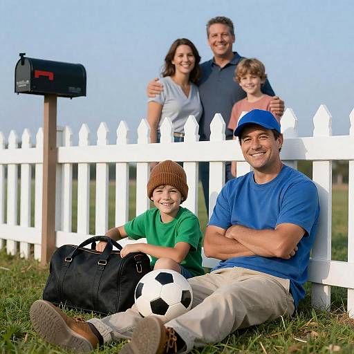 Cherished Moments: Father and Son Outdoors