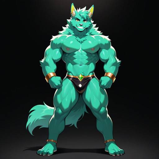 Powerful Anthro Leonine Male in Swimwear Powerful Anthro Leonine Male in Swimwear