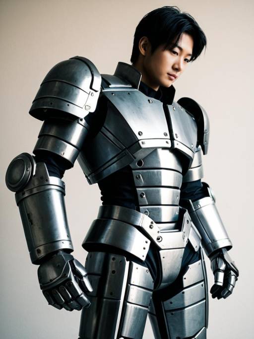 Man in Realistic Tetsutetsu Tetsutetsu Armor Costume