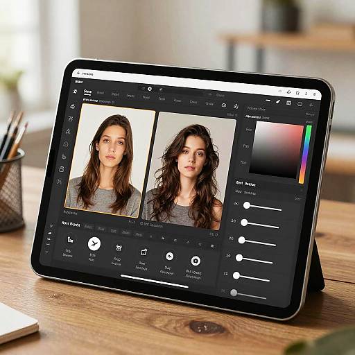 AI Art Editor App Interface Design