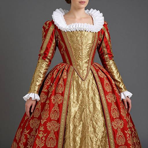 Elizabethan Woman in Tudor Dress
