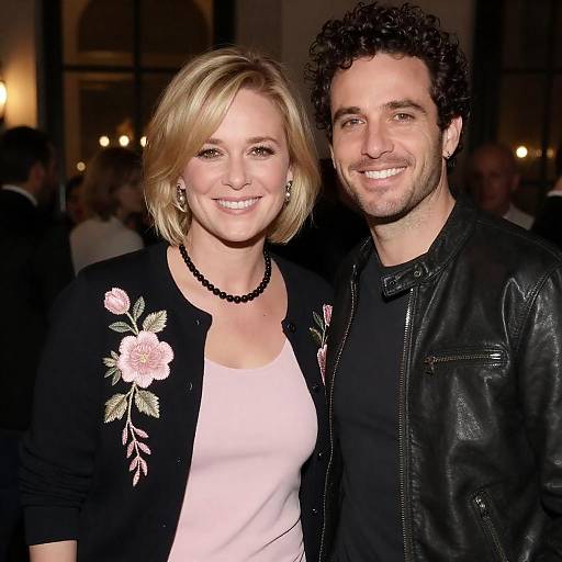 Smiling Couple in Casual Elegant Attire