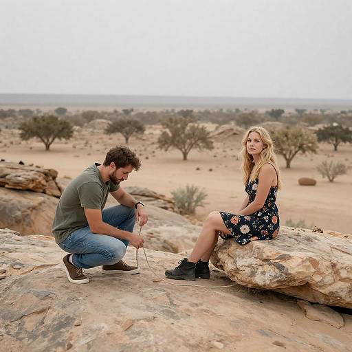 Desert Duo: A Stunning Candid Shot